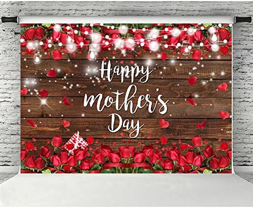 Lofaris Щастлив Фон Ден на Майката Селска Кафяв Дървен Цвете Благодаря на майка ми Фон Фестивал за Деня на Майката