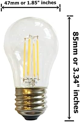 Anyray 2 LED Лампи A15 (еквивалент на 40 Вата) Студена бяла светлина Универсален E27 / E26 със средна основа