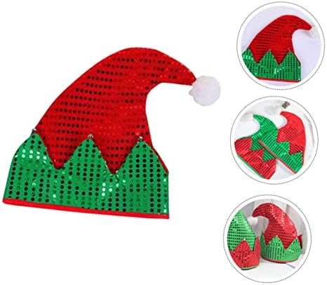 Toyvian, 1 бр., шапка на Дядо Коледа, възли шапки на Дядо Коледа, уникални шапки на Дядо Коледа, блестящо шапки,