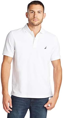 Мъжки Однотонная Риза с къси ръкави Наутика с Къс ръкав, Бяла, XXL
