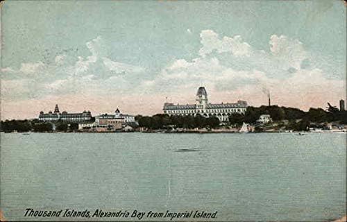 Александрийски залива с Кралския остров Хиляда острова, Ню Йорк, Ню Йорк Оригиналната антични картичка