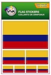 Флаг на страната Колумбия Набор от 7 лепенки с различни размери, чисто Нови в опаковка