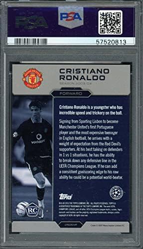 Кристиано Роналдо 2020 Начело Изгубената Футболната карта начинаещ с рейтинг PSA 8