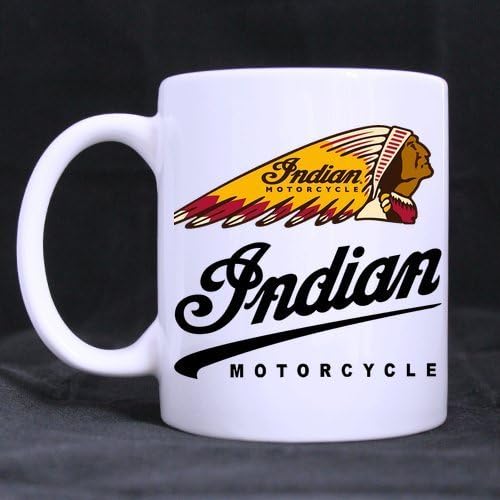 Лого Refreshus Indian Motorcycles, специално разработена бяла чаша, 11 мл, чаша за кафе/чай