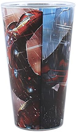 Сребърен Бъфало CW01031P Marvel Гражданска война Капитан Америка срещу Пинтовый Чаша Iron Man Lightening Fight