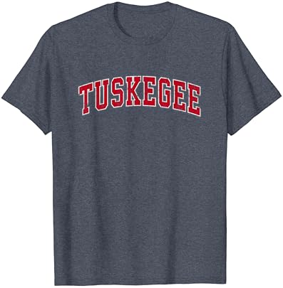 Тениска с Винтажным Спортен дизайн Tuskegee Alabama AL Червен цвят