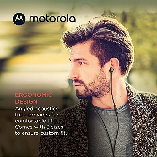 Слушалки с кабел Motorola накрайници за уши 3-S с микрофон - Слушалки-втулки с вградена метална тел, Удобни