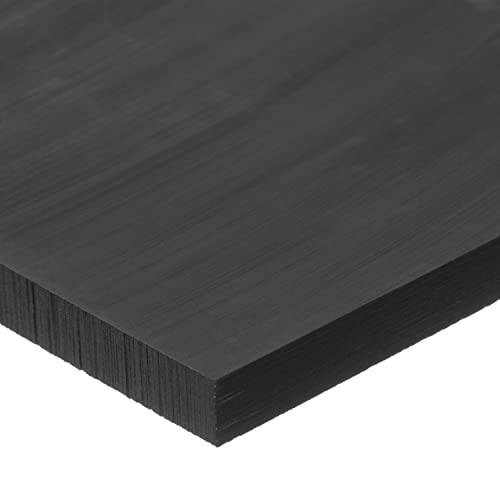 Пластмасов лист от гомополимера ацеталя Delrin, черно, дебелина 2-1/4 инча х 24 см в ширина х 24 инча дължина