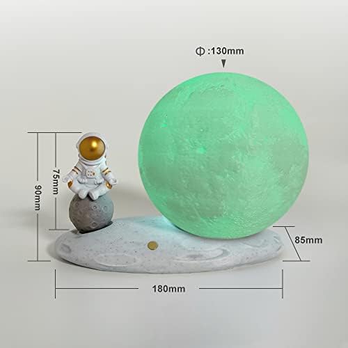 Лампа SMBZOMI с въртящи Луна led нощна светлина с 3D принтом, лампа Настроението с Въртяща Космонавт за деца,