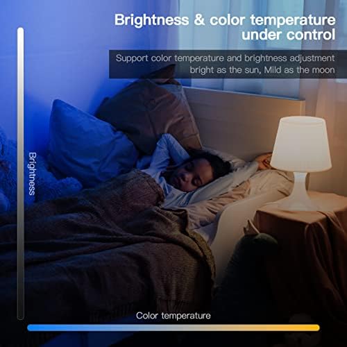 Интелигентни електрически Крушки LUXENSE, led лампи, Wi-Fi и Bluetooth A19, крушка RGBCCT, с променящ се цвят,