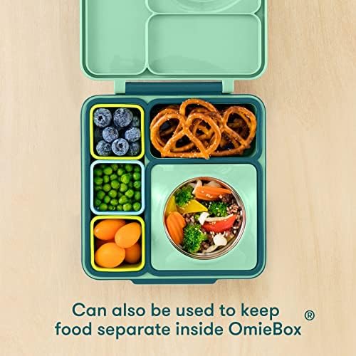 Бэнто-бокс OmieBox за деца + ОмибОкс (2 опаковки) Херметични Контейнери за макания в пътя, Контейнер за Пълнене