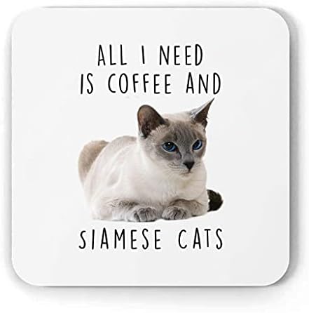 Аз Обичам Кафето и Сиамскую котка Сили на Точка, Лежаща Забавни Подаръци за Мама-Котка Коледни Подаръци 2023