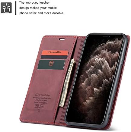 Чанта-портфейл BRANCO за iPhone 11 Pro Max, Матова Текстура, Ретро Чанта от Мека Изкуствена кожа с Магнитно