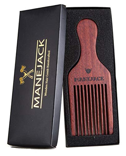 Комплект за Изписване Брадата MANEJACK за Мъже - Дървена четка за коса, за Афро-Стягане на Косата