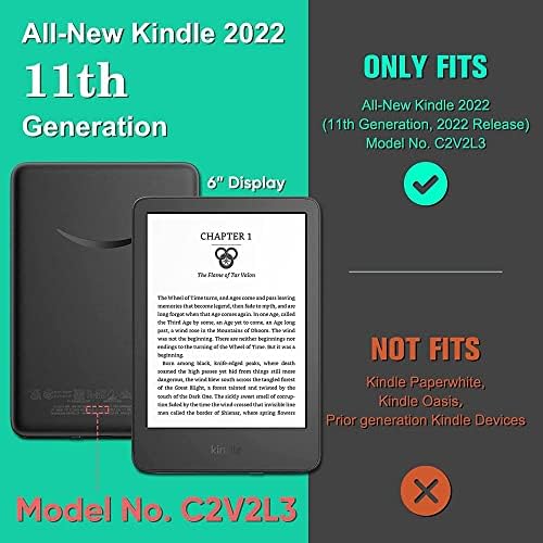 калъф shzrgarts за изцяло нов Kindle (випуск 2022 г.) - smart-калъф с функция за автоматично преминаване в режим