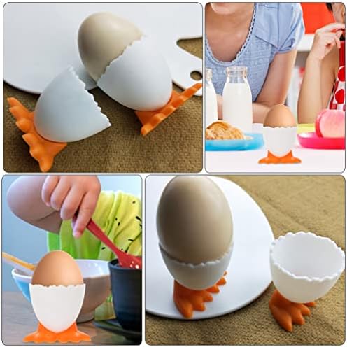 Комплект от 12 чашки за яйца Zerodeko, пластмасови поставки за яйца под формата на крака пингвин, мультяшные