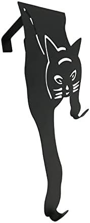 DBYLXMN Окачване Закачалка Черно Кука Закачалка Черна Врата във формата На Котка Черен Защитен Творчески Кука