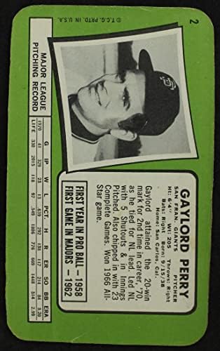 1971 Topps 2 Гейлорд Пери Сан Франциско Джайентс (Бейзболна картичка) БИВШ Джайентс