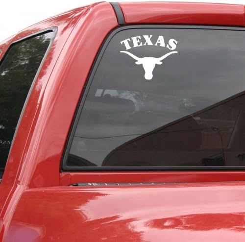 Стикер с логото на отбора на NCAA Texas Longhorns 8х8 Бял цвят