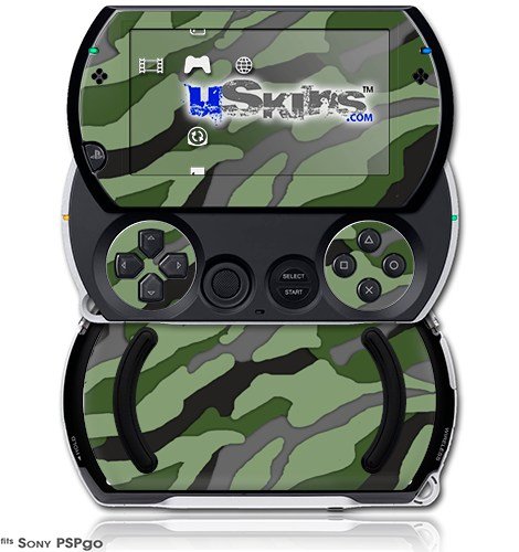 Камуфляжный Зелен - Кожи в стил прозорец винетка (подходящ за Sony PSPgo)