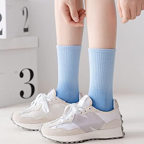 Lngwioo, 7 Чифта В опаковка, Разноцветни Чорапи с завязками, Мъжки и Дамски Ежедневни Модни Чорапи за екипажа, Памучни чорапи