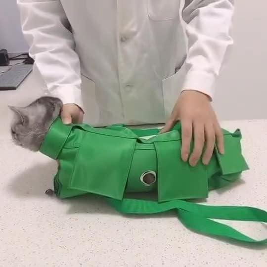 Чанта за носене N/A, Преносима, Удобна Дишаща чанта за домашни любимци, Преносим Сгъваема раница за котки (Цвят: