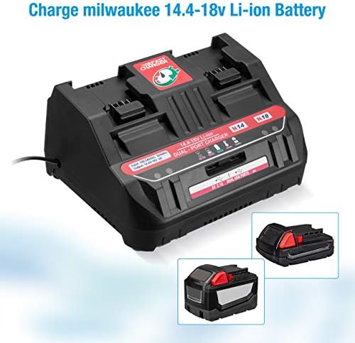 Двойно-бързо Зарядно устройство Abaige за батерията, Milwaukee m18, Зарядно Устройство Milwaukee m18 за 48-11-1828/48-11-1850/48-11-1852/48-59-1850/48-59-1812/48-59-1806,