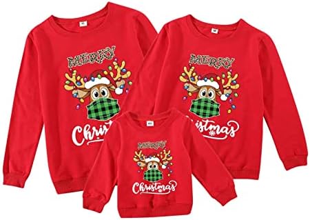 Коледна Тениска DIYAGO с дълъг ръкав за Семейството, Пижамный Комплект за Цялото Семейство, Забавна Празнична