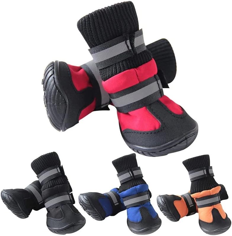 LEPSJGC/Комплект пролетно-зимни обувки за домашни любимци, Водоустойчив малки големи обувки, памучни нескользящие