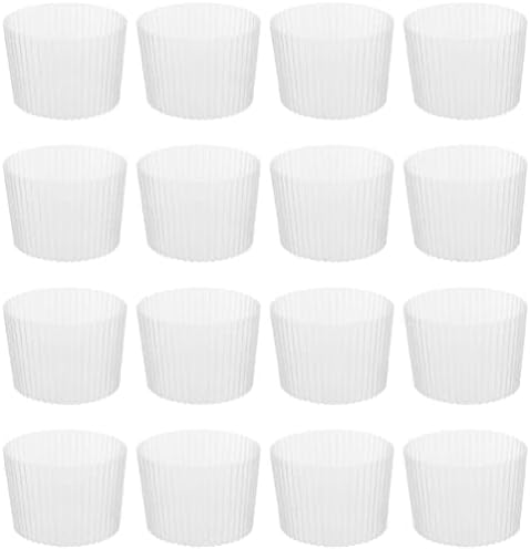 Hemoton Прозрачна утайка от Чаша 50 бр Ръкави за Кафе Чаши Пластмасови Ръкав за горещи Чаши Титуляр за Сака