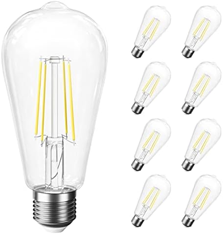 Крушки SHINESTAR 8 Бр., 60 W, с Цокъл E26, Ярко-Бели Крушки Edison Капацитет от 4000 До, Реколта лампи с нажежаема