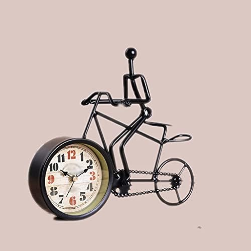 UXZDX Селски Метален под Наем Настолни Часовници Велосипедни Часовник Декорация на Дома, Настолни Часовници