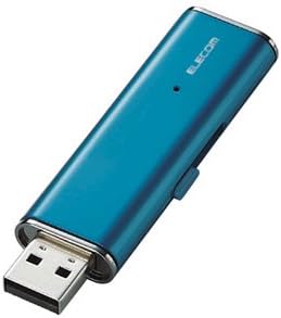Високоскоростен прибиращ се USB версия памет ELECOM MF-XU216GBU, 16 GB, Синьо