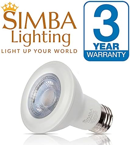 Led лампа Simba Lighting PAR20 капацитет 6 W, 38 Градуса, Прожектор с регулируема яркост (комплект от 4 теми)