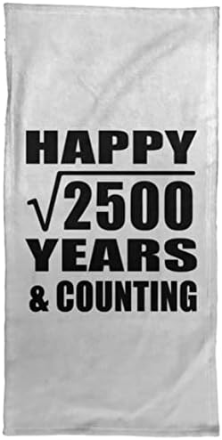 Designsify с 50-годишнината на Корен Квадратен от 2500 Години и Броене, Кърпа за Ръце 15x30 инча, Мека Кърпа