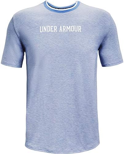 Мъжка риза Under Armour за възстановяване на съня с кръгло деколте и къс ръкав, Выстиранный Син Пирен (420)