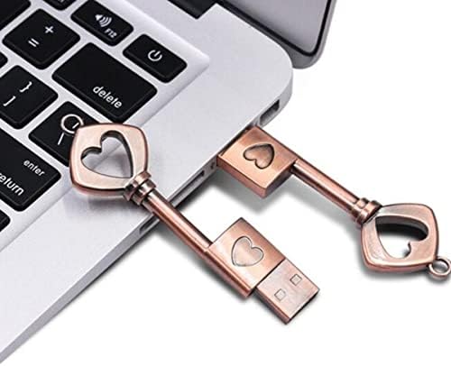 SOLUSTRE USB Устройство USB Памет Флаш памет 32gb USB устройство Метален Ключ във формата на Сърце за Палеца