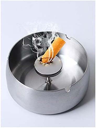XBWEI Проста Метална Пепелник От Неръждаема Стомана Домакински Ветрозащитная Пепелник Голям Капацитет, за Украса