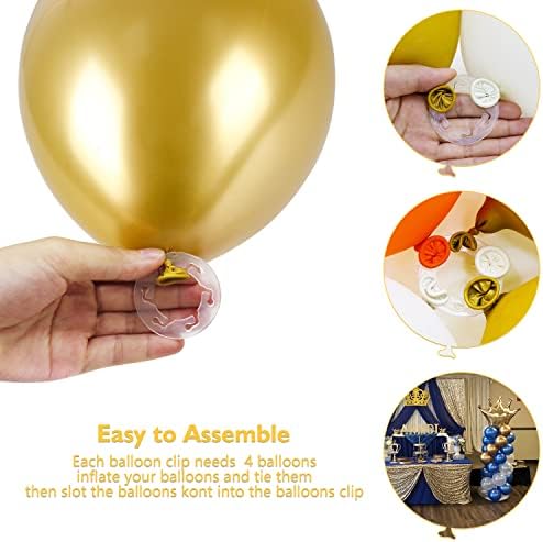 AerWo Комплект метални Колони, балони, Комплект от 2 Регулируеми 81-инчов Извити Колони, Балони, Поставка за