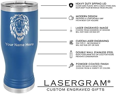 Чаша Pilsner с Вакуумна Изолация LaserGram 14 грама, Ракети за Тенис, Индивидуална Гравиране В Пакет (тъмно