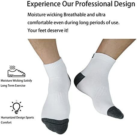 Мъжки Спортни Чорапи DASZGCB, 6 двойки, Памучни Мъжки Чорапи на една Четвърт от размера, Спортни Чорапи до Глезена
