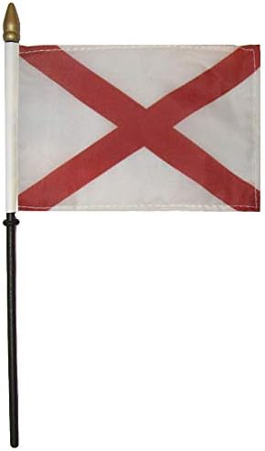 Американски едро супермаркет в Щата Алабама 4 x 6 Флаг Настолен Комплект Столове Дървени Пръчки За персонала