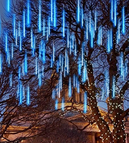 Joiedomi Коледни Светлини Метеоритного Дъжд, Падащи капки Дъжд, Гирлянди от ледени висулки, 540 светодиоди,