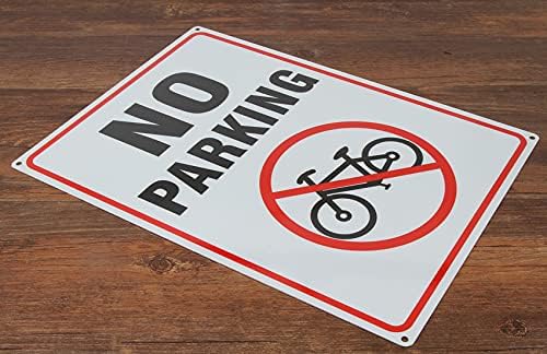 Велосипеди без Знак за паркиране 10 x 14 Инча Алуминиева Отразяваща Знак с дебелина от 40 Mils, Защитен от Uv