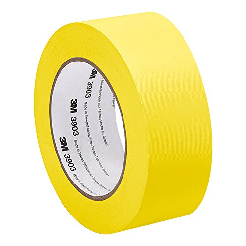 Vinyl тиксо 3M 3903 - 2 инча x 150 фута. Жълта гумена ролка тиксо с устойчивост на износване, химическа устойчивост.