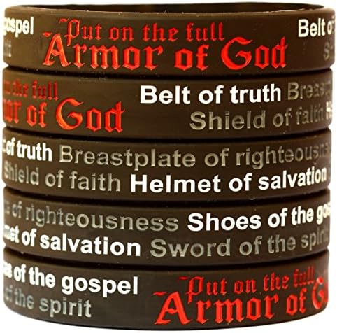 SayitBands 5 Силикон гривна Armor of God Гривни Ефесяните 6:10-18
