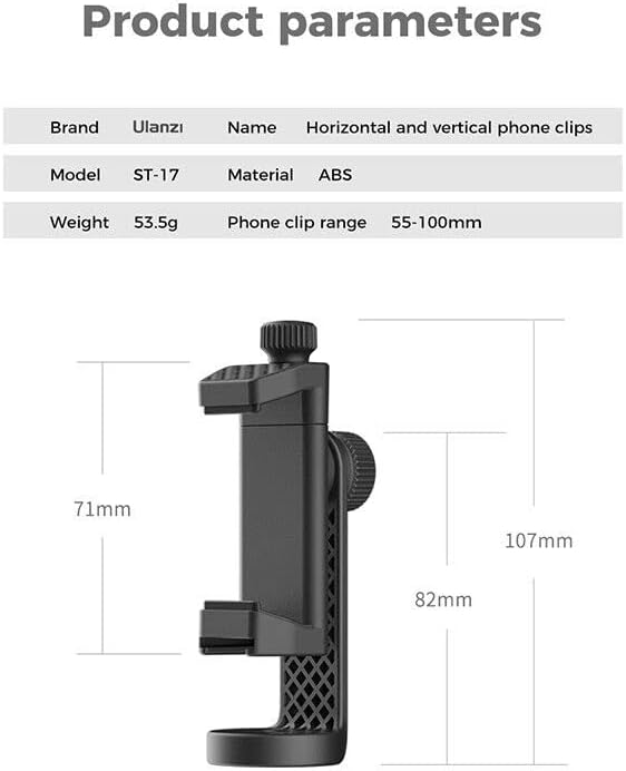 Скоба-държач за мобилен телефон TECKEEN ABS с затваряне на Студен сапата 1/4 за смартфон 55-100 мм