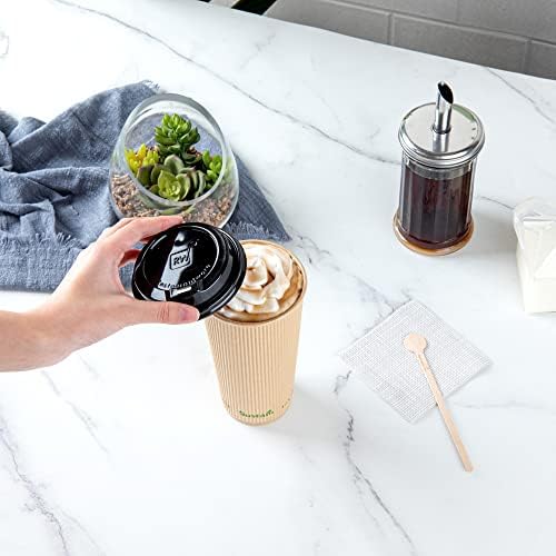 Чашата за кафе от крафт-хартия за 20 грама за ресторанти Sustainable - Компостируемая, с Вълнообразни стени