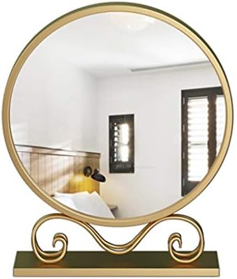 Голямо огледало за грим, Огледала за грим в метална рамка, Подова Тоалетен огледало, Модерно Огледало за Суета/огледало-Златно