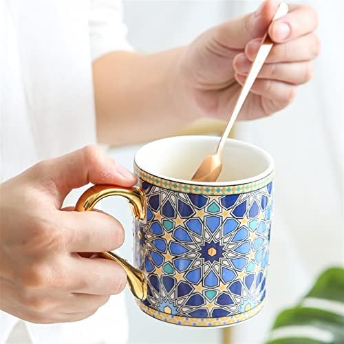 Чашата за кафе Creature Cups Текстурная Кафеена Чаша със Златна Дръжка Керамична Чаша за Чай и Вода за Сватбен